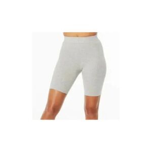 GOOD AMERICAN High-Waist Heather Grey Biker Shorts Size 1-S  NWT